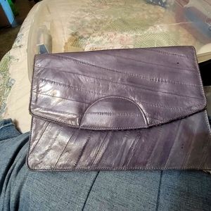 Eel skin clutchs